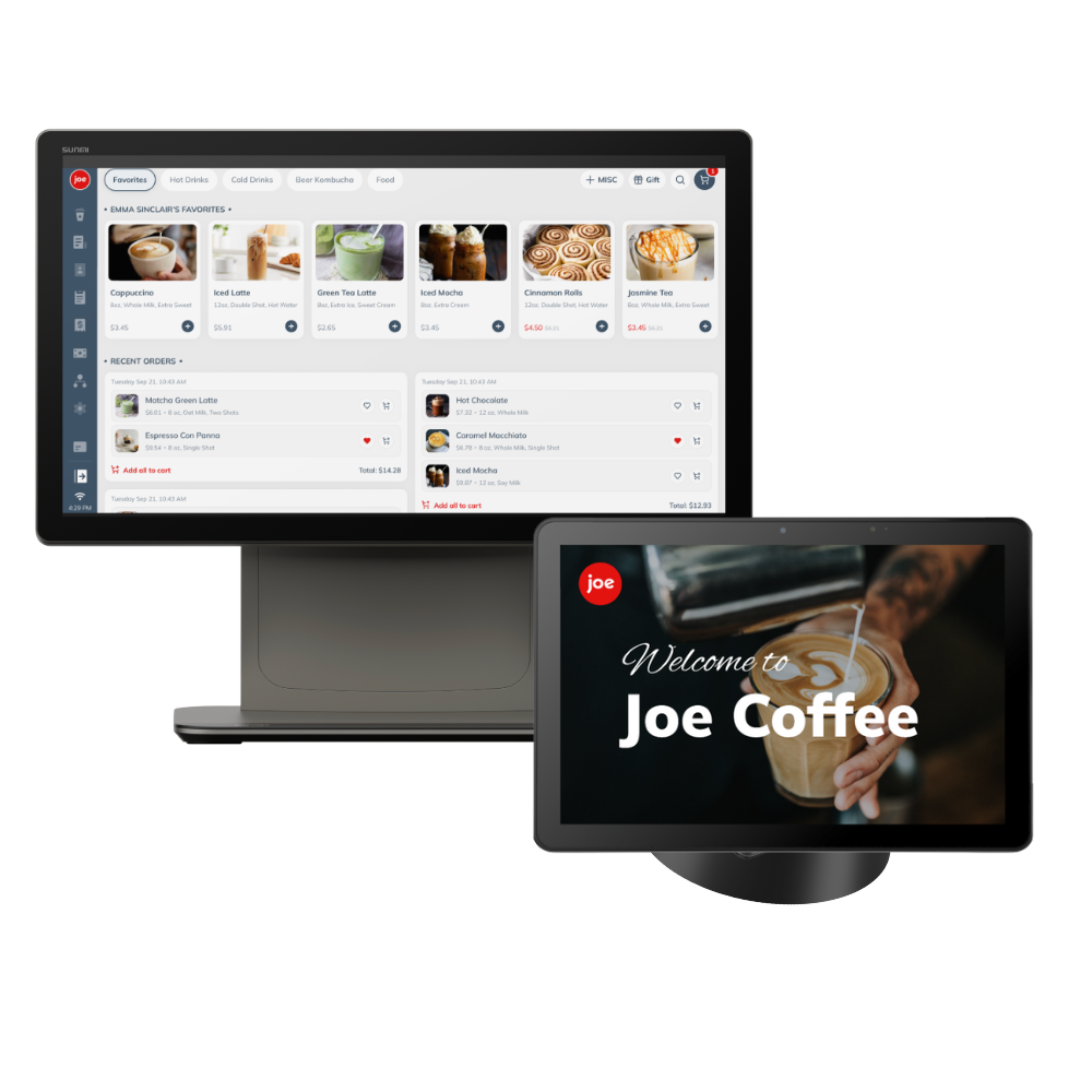 joe Register - Barista Terminal + Customer Screen